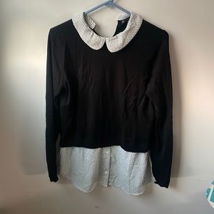 Black Pokadot Blouse